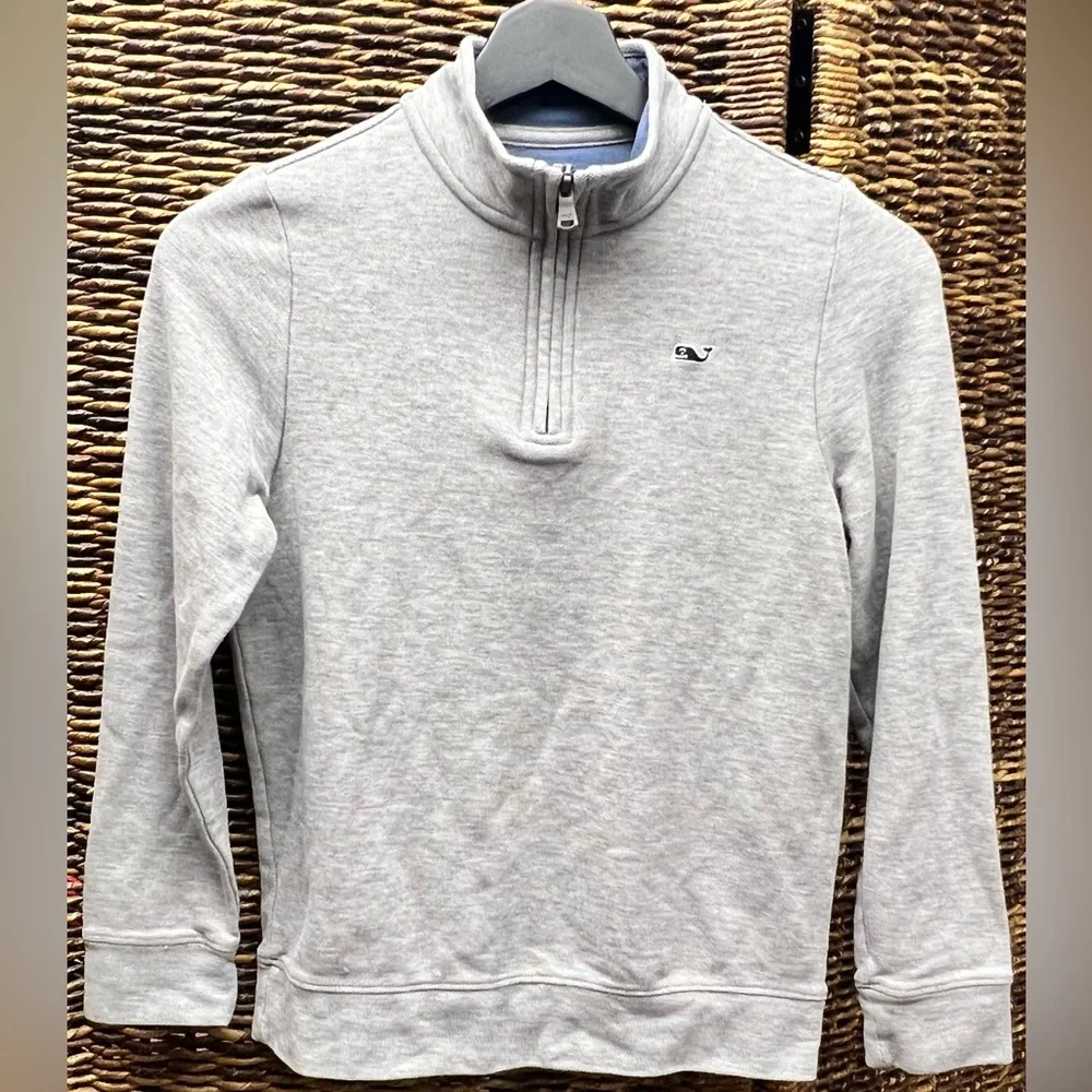 Vineyard Vines-‎ Grey Pima Cotton Quarter Zip - Size: Small